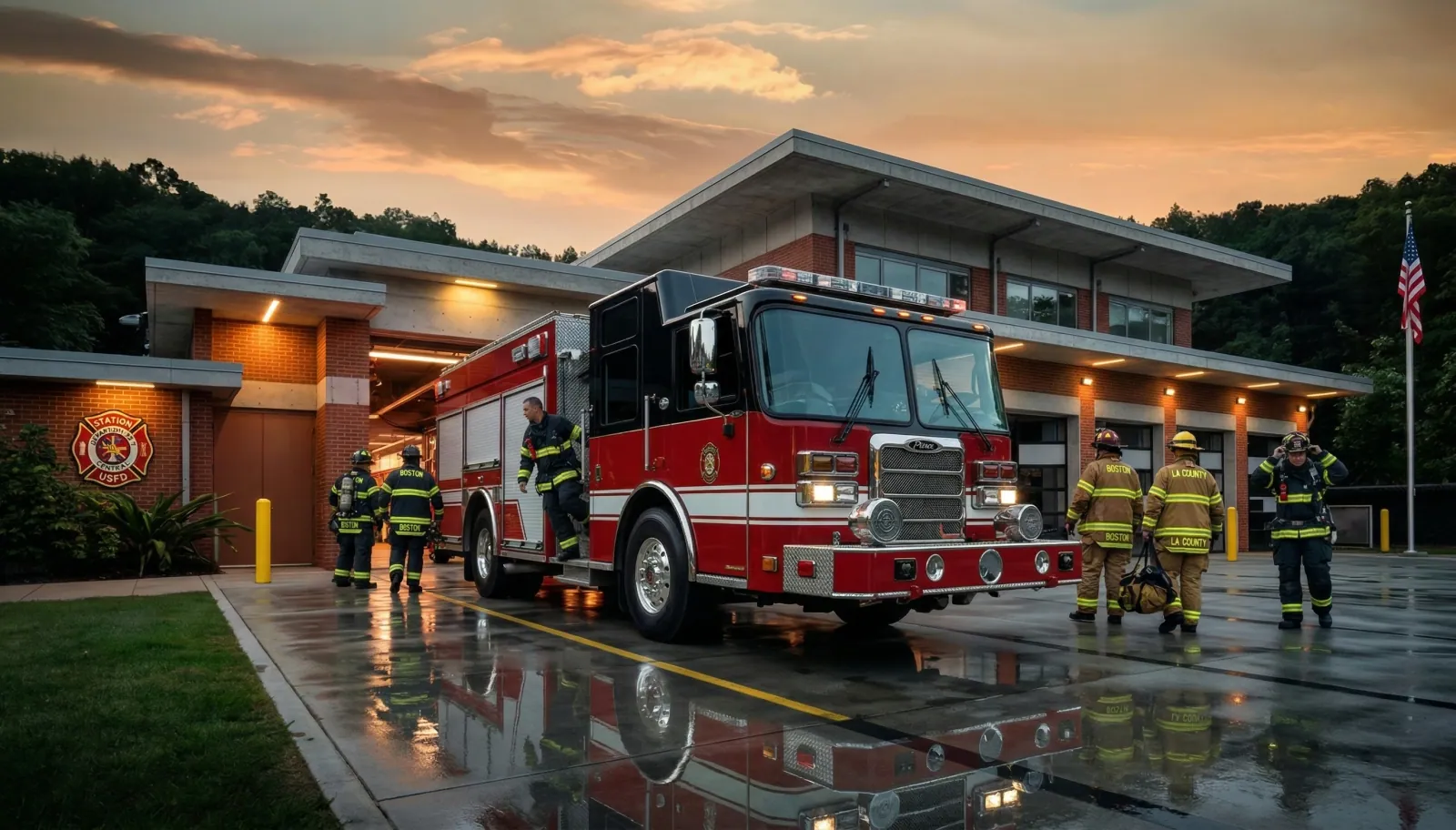 Photo of a fire station